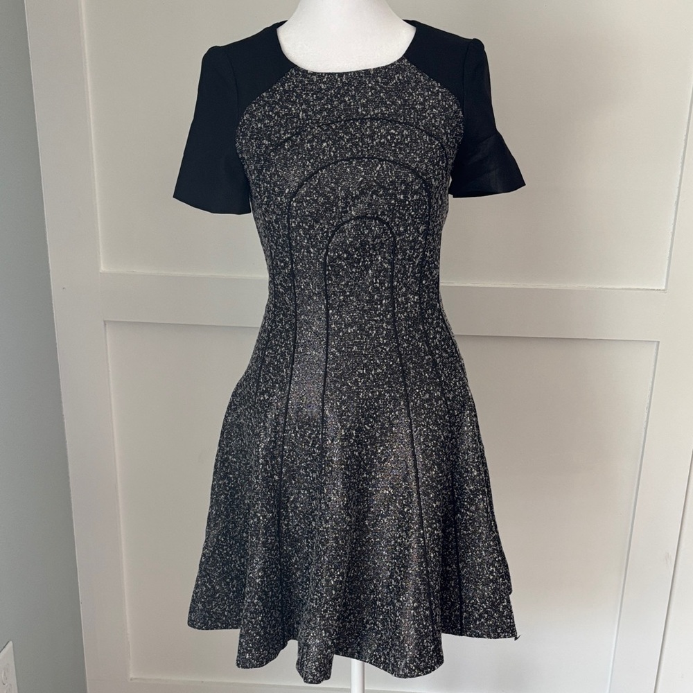 Karen Millen Elegant Black and Gray Women's Dress size 4
